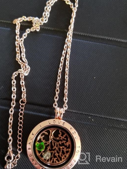 img 1 attached to Cloris Tautou Tree of Life Necklace with Engraved Message and 24 Birthstones: Express Love with Elegance review by Everald Mendez