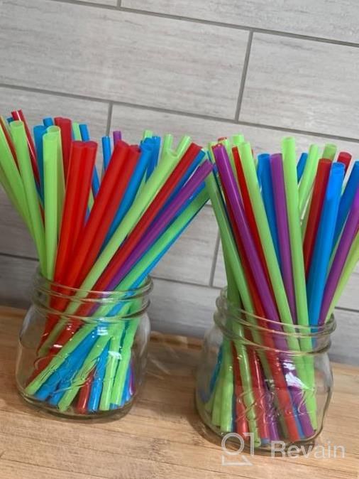 img 1 attached to 500 Count BPA-Free Black Plastic Disposable Drinking Straws By DuraHome (Pack Of 500) review by John Greene