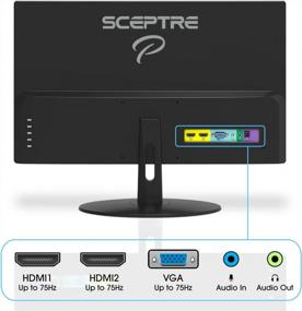 img 2 attached to 🖥️ Sceptre E225W-FPT Monitor - 1920X1080P, 75Hz, Tilt Adjustment, Adaptive Sync, Blue Light Filter, Flicker-Free, IPS