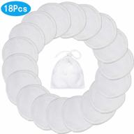 chemical-free reusable bamboo makeup remover pads with laundry bag - 18 packs of soft and gentle clean round wipes logo