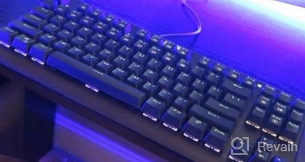 img 1 attached to MechanicalEagle Z-77 75% Mechanical Keyboard Aluminium Panel Clicky Blue Switches Rainbow LED Backlit N-Key Rollover 87-Key Tenkeyless Hot Swappable Spare Switches Included review by Jason Carranza