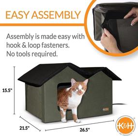 img 3 attached to 🐱 K&amp;H Pet Products Outdoor Multi-Kitty House Shelter with Heating Option