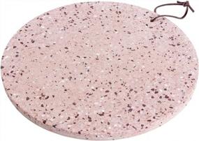 img 4 attached to Elegant Pink Terrazzo Concrete Serving Tray For Weddings, Birthdays & Holidays - Coffeezone