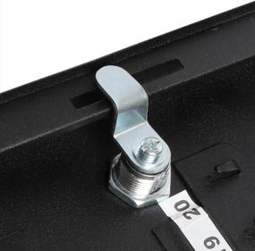 img 2 attached to Small Adjustable Wall Mount Key Lock Cabinet - 20 Hook Security Metal Key Box, 7 4/5" X 6 1/5" X 2 4/5", Black