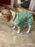 img 1 attached to Stretchable Yellow Duck Dog And Cat Pajamas For Small Dogs - Soft Material Dog Apparel For Comfy Sleepwear review by Thomas Landis