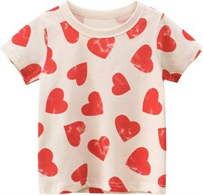 img 1 attached to 🍓 Kivors Strawberry Short Sleeve Crewneck T Shirts: Stylish Girls' Tops, Tees & Blouses for Fashionable Looks