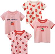 🍓 kivors strawberry short sleeve crewneck t shirts: stylish girls' tops, tees & blouses for fashionable looks logo