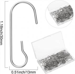 img 3 attached to 200PCS Sliver Christmas Ornament Hooks Metal Wire Hangers W/ Storage Box For Tree Decoration Party