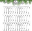 200pcs sliver christmas ornament hooks metal wire hangers w/ storage box for tree decoration party logo