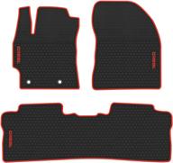 🚗 biosp car floor mats for toyota corolla 2014-2018 - heavy duty rubber liner, black/red, custom fit-all weather guard - front and rear seat replacement, odorless логотип