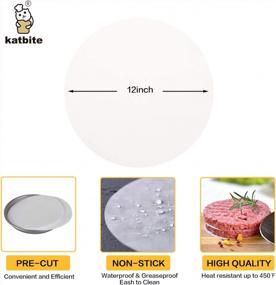 img 2 attached to Katbite 12 Inch 200Pcs Parchment Paper Rounds, Round Baking Sheets Paper For Patty Separating, Freezing, Springform Cake Tin, Toaster Oven, Tortilla Press