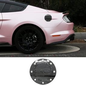 img 4 attached to MEEAOTUMO Carbon Fiber 5.0 Tank Cap 🔥 Accessories for Ford Mustang 2015-2022: Enhance Performance and Style