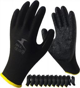 img 4 attached to 10-Pack Of Knit Safety Gloves For Men And Women - Firm Grip With Latex Coating