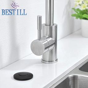 img 3 attached to UL Listed Matte Black Sink Top On/Off Air Switch For BESTILL Garbage Disposal Food Waste Disposer, Stainless Steel Push Button