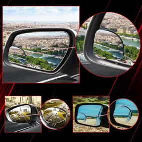 img 2 attached to 🚘 6 Pieces Car Blind Spot Mirrors - HD Blind Spot Mirror for Cars, Blind Side Mirrors, Blind Spot Rearview Mirrors in 3 Shapes: Ellipse, Fan, Round Shape