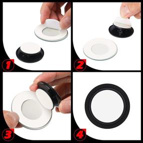 img 1 attached to 🚘 6 Pieces Car Blind Spot Mirrors - HD Blind Spot Mirror for Cars, Blind Side Mirrors, Blind Spot Rearview Mirrors in 3 Shapes: Ellipse, Fan, Round Shape