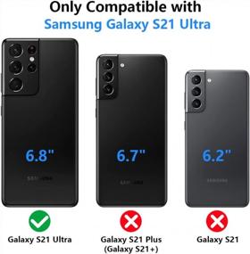 img 3 attached to Чехол для телефона OCYCLONE Glitter Cute для Samsung Galaxy S21 Ultra 6.8 "2021 года выпуска - синий с защитой бампера со стразами и бриллиантами