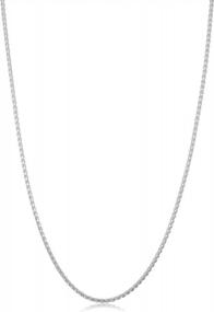 img 4 attached to Made In Italy 925 Sterling Silver Round Wheat Chain Necklace In Various Sizes
