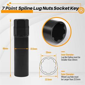 img 3 attached to MIKKUPPA 7 Point Spline Lug Nuts Socket Key - 1 PC Socket For 20Mm Inner Diameter - Compatible With 21Mm (13/16) And 22Mm (7/8) Replacement Hex Socket
