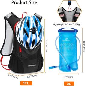 img 1 attached to 🚴 N NEVO RHINO Hydration Backpack: 2L Water Bladder, Lightweight for Cycling, Hiking, and Rave – Men, Women, and Kids