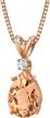 14k rose gold teardrop morganite pendant with diamond accents, 10x7mm pear shape, 1.80 carat total weight logo