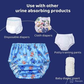 img 1 attached to 🩲 BISENKID 6 Pack Waterproof Potty Training Plastic Underwear Covers for Toddlers | Elastic Rubber Pants for Boys | Fits 4t Size | Compatible with Potty Training Pants and Disposable Diapers