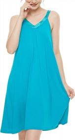 img 4 attached to Sleeveless Nightgown For Women: Auraizza Sleep Dress With V-Neck Racerback, Available In Sizes S-XXL