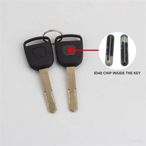 img 2 attached to Dasbecan Ignition Switch Assembly & Door Lock Cylinders for Honda Civic Accord CRV Odyssey 2003-2007 - Compatible with Chip ID48 Keys