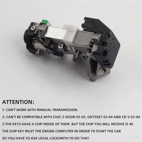 img 1 attached to Dasbecan Ignition Switch Assembly & Door Lock Cylinders for Honda Civic Accord CRV Odyssey 2003-2007 - Compatible with Chip ID48 Keys