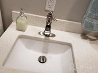 img 1 attached to Upgrade Your Bathroom With A Brushed Nickel Vessel Sink Faucet: Deck Mounted Waterfall Spout, Single Handle, And Pop Up Drain Stopper For A Modern Look review by Javein Harvey