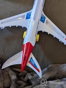 img 6 attached to Exciting Bump And Go Toy Airplane With LED Lights And Sounds For Kids 3+ Years!