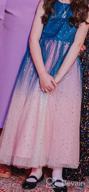 картинка 1 прикреплена к отзыву Платье для принцессы на свадьбу Glamulice: вышитое цветочное тюль с блеском для вечеринки по случаю дня рождения для девочек. от Kristy Lamoreaux