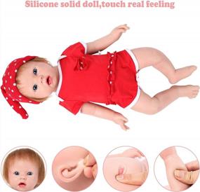 img 2 attached to Реалистичная 19-дюймовая силиконовая кукла с волосами - куклы реборн всего тела, сделанные из силикона, а не винила - реалистичные куклы для новорожденных девочек