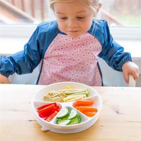 img 2 attached to 👕 Convenient Easy-Wear Long Sleeve Bib with Waterproof Protection: Green Sprouts Flipped Pocket, Soft Material, and Easy Clean Smock