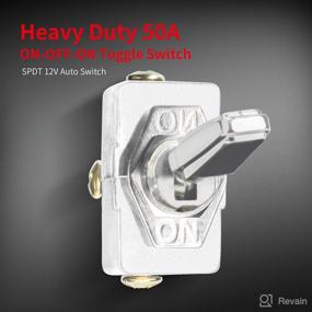 img 3 attached to DaierTek 50A 12V DC 3 Way Toggle Switch | Heavy Duty 50 Amp Automotive Car Switch | 3 Position Toggle Switch 12V SPDT ON-Off-ON 3 Pin