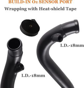 img 2 attached to 🔥 Handmo 2-Inch Exhaust Pipes for Harley Sportster Touring Softail 1984-2022, Heat Shield Tape Wrapped for Forward Control Bikes with Flange Kit - Black (HDEX-02B)