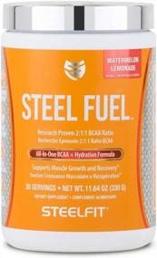 img 4 attached to SteelFit Steel Fuel - Branched Chain Amino Acids - 5G BCAA Blend - Muscle Recovery Endurance Powder - Added Hydration With Coconut Water Powder - Sugar Free - Vegan - Watermelon Lemonade - 30 Servings