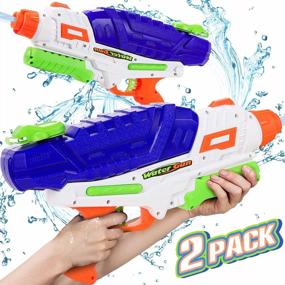 img 4 attached to Water Guns For Kids Adults 2000CC Super Squirt Water Blaster Guns Toy Soaker With Long Range High Capacity Water Pistol For Swimming Pool Summer Water Fighting Beach Yard Gift For Boy Girl