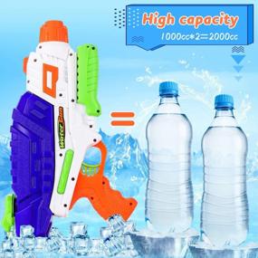 img 1 attached to Water Guns For Kids Adults 2000CC Super Squirt Water Blaster Guns Toy Soaker With Long Range High Capacity Water Pistol For Swimming Pool Summer Water Fighting Beach Yard Gift For Boy Girl