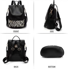 img 3 attached to Stylish Anti-Theft Women'S Backpack Purse In PU Leather For Everyday Use