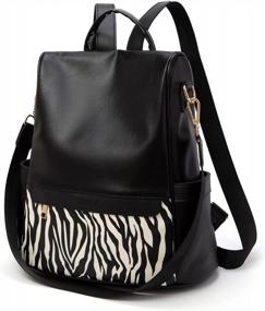 img 4 attached to Stylish Anti-Theft Women'S Backpack Purse In PU Leather For Everyday Use