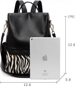 img 2 attached to Stylish Anti-Theft Women'S Backpack Purse In PU Leather For Everyday Use