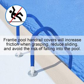 img 3 attached to Frantie Swimming Pool Hand Rail Cover, Blue Resistant Rail Grip Covers For Swimming Pool Hand Railing (8-Feet,Royal Blue)