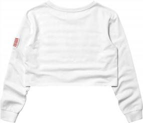 img 3 attached to Women'S Long Sleeve Cotton Cropped Sweatshirt Pullover Cute Shirt Top