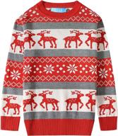 🦌 sslr crewneck reindeer pullover: stylish boys' christmas sweaters logo