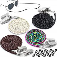 stylish leather glasses strap chains - durable & eco-friendly - eyeglass holder lanyards for men and women - glasses string cords for comfortable wearing logo