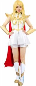 img 4 attached to Power Princess Shera Cosplay Dress In Large White With Red Cloak By C-ZOFEK