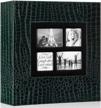 ywlake extra large photo album croco green - holds 600 4x6 photos, perfect for weddings and family memories with horizontal and vertical pockets logo