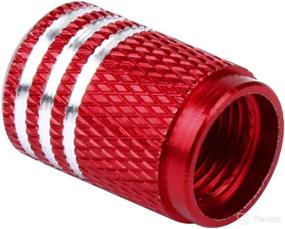 img 2 attached to 🚗 Mickey Red Cyan Tire Valve Caps: 4 Pack for Cars, Trucks, Sedans, SUVs, and Motorcycles - Premium Air Valve Stem Caps & Accessories