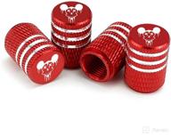 🚗 mickey red cyan tire valve caps: 4 pack for cars, trucks, sedans, suvs, and motorcycles - premium air valve stem caps & accessories logo
